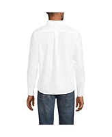 Lands' End Men's Long Sleeve Seersucker Shirt