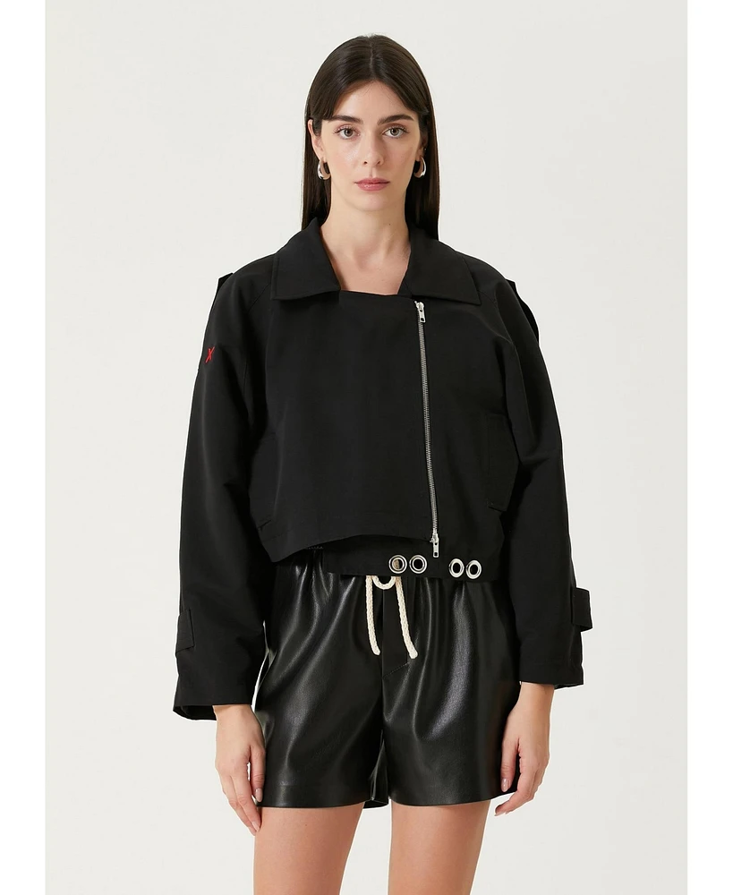 Pcfg Women's Free Heaven Cropped Trenchcoat