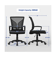 Yaheetech Set of 2 Adjustable Reclining Mesh Office Chairs