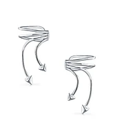 Bling Jewelry Western Jewelry Spike Ear Cuff Cartilage Clip Wrap Earring Sterling Silver