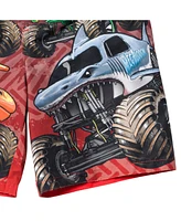 Monster Jam Toddler Boys Swim Trunks Bathing Suit