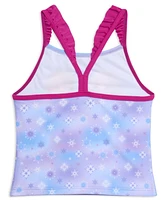 Frozen Girls Disney Princess Anna Elsa Tankini Top and Bikini Bottom Swim Set