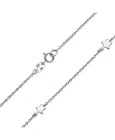 Bling Jewelry Dainty Celestial Multi Star Strand Necklace in Sterling Silver Usa Patriotic Design