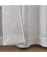 Kate Aurora 2 Piece Maxie Floral Grommet Top Window Curtain Panels - 84 in. Long
