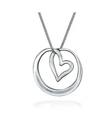 Bling Jewelry Inspirational Mantra Infinity Eternal Circle Bff Words Quote Saying Circle Heart Sister Bond Pendant Necklace Rose Gold Plated .925 Ster