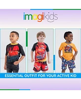 Cars Toddler Boys Disney Pixar Lightning McQueen Rash Guard and Swim Trunks Outfit Set