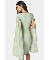 Bebe Women's Cape Sleeve Midi Dress