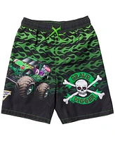 Monster Jam Boys Swim Trunks Bathing Suit