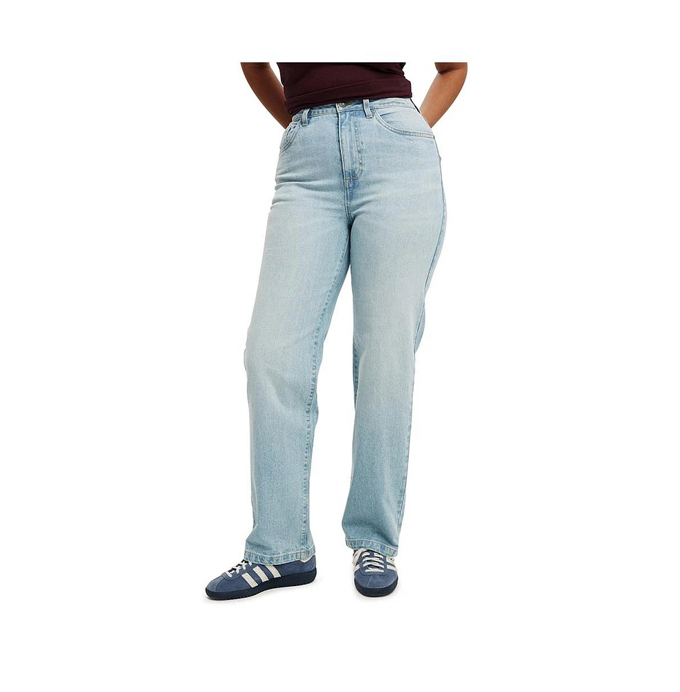 Cotton On Women's Curvy Stretch Straight Jean