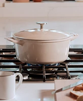 Made Enameled Cast Iron 5.5-Quarts Round Dutch Oven with Lid