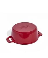 Made Enameled Cast Iron 5.5-Quarts Round Dutch Oven with Lid