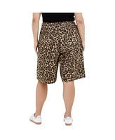 City Chic Plus Leah Print Jort
