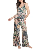 Midnight Bakery Women's Floral Cami Pant Lounge Set