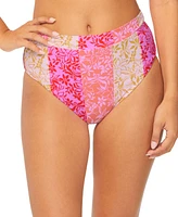 Raisins Juniors' Tropics High-Rise Bikini Bottoms