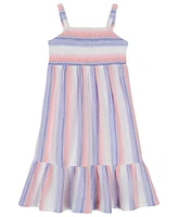 Calvin Klein Toddler and Little Girls Striped Smocked Gauze Sundress