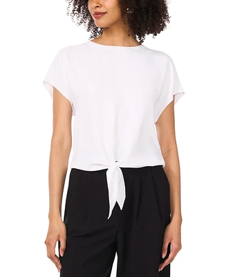 Vince Camuto Women's Short-Sleeve Tie-Hem Top