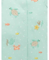 Purebaby Baby Green Short Romper