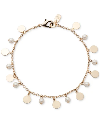 Lauren Ralph Lauren Gold-Tone Imitation Pearl Shaky Flex Bracelet