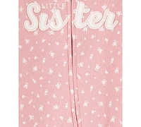 Carter's Baby Girls Cotton Little Sister Sleep & Play Pajamas
