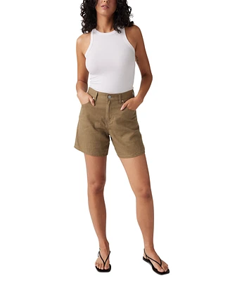Levi's Premium Women's Cotton High Rise Baggy Shorts