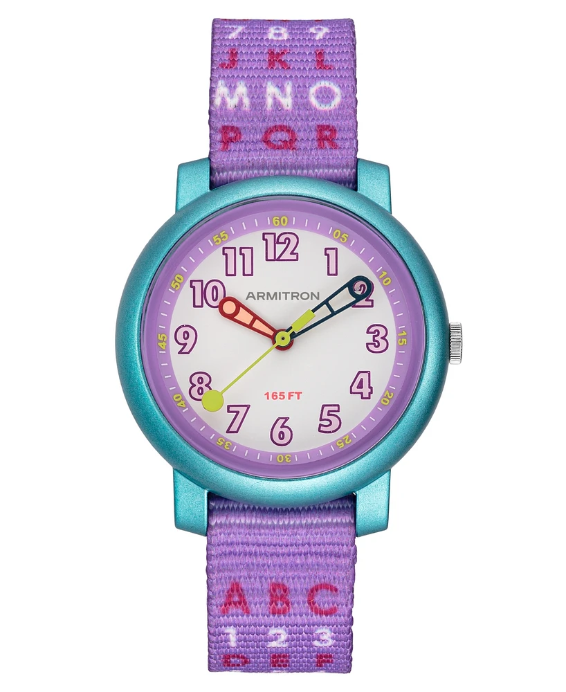 Armitron Kid's Quartz Jumpstart Lavender Nylon Watch, 32mm