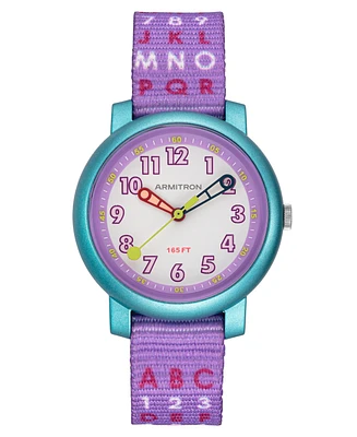 Armitron Kid's Quartz Jumpstart Lavender Nylon Watch, 32mm
