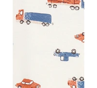 Carter's Baby Boys 1-Piece Truck-Print 100% Snug-Fit Cotton Footed Pajamas