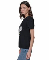 Karl Lagerfeld Paris Women's Tennis Graphic T-Shirt