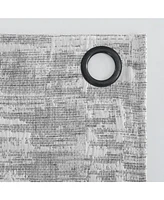 Parrish Distressed Grid Thermal Extreme 100% Blackout Grommet Curtain Panel
