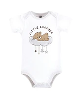 Hudson Baby Boys Cotton Bodysuits, Dreamy Teddy, 9-12 Months