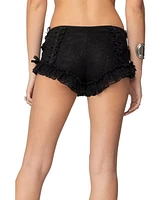 Edikted Women's Knox Ruffle Micro Shorts