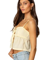 Edikted Women's Loula Tie Front Tank Top