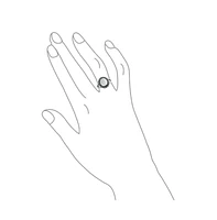 Bling Jewelry Beaded Halo .925 Sterling Silver Oval Signet Ring Split Shank Band