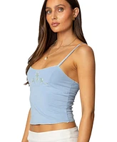 Edikted Women's Prairie Embroidered Tank Top
