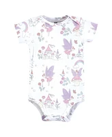 Hudson Baby Girls Cotton Bodysuits, Fairy Princess, 9-12 Months