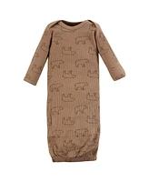 Hudson Baby Baby Boys Hudson Thermal Gown 3pk, Bear Tree