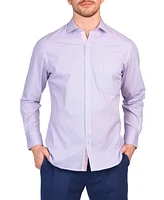 Tailorbyrd Men's Mini Retro Print Long Sleeve Shirt