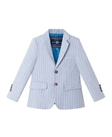 Andy & Evan Toddler Boys Toddler/Child Chambray w/White Stripes Suit Set