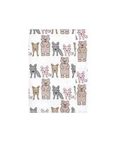 Hudson Baby Girls Cotton Poly Flannel Burp Cloths 8-Pack, Wild Forest Pink, One Size