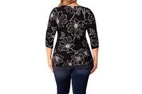 Kiyonna Plus Femme Fatale Faux Wrap Top
