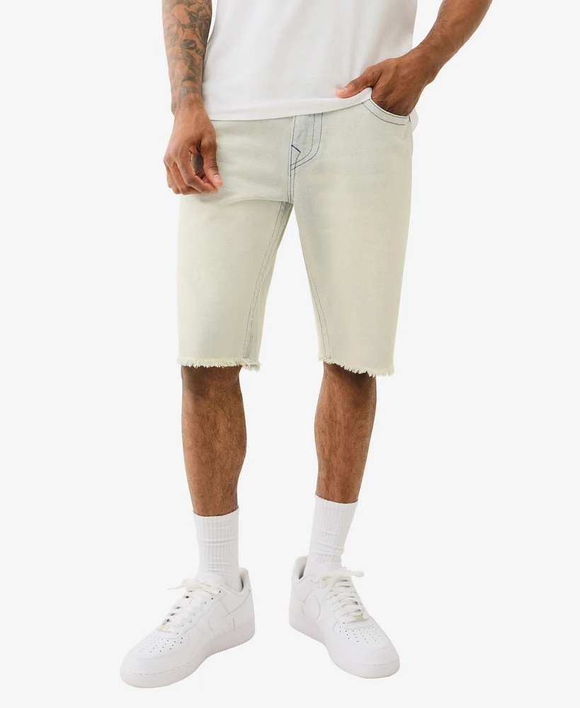 True Religion Men's Ricky Fray Flap Straight Shorts