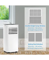 Zafro 8,000 Btu Portable Air Conditioners Cool Up to 350 Sq.Ft, 4 Modes Portable Ac with Remote Control/Large Led Display/24Hrs Timer/Installation Kit