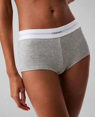 Calvin Klein Women's Ribbed Boyshort Underwear QF8024