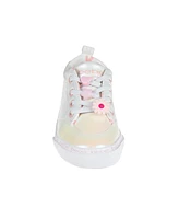 Bebe Toddler Girls Printed Flower Lining with Charms Sneakers