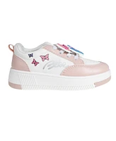 Bebe Toddler Girls Butterfly Lace Charms with Court Sneakers