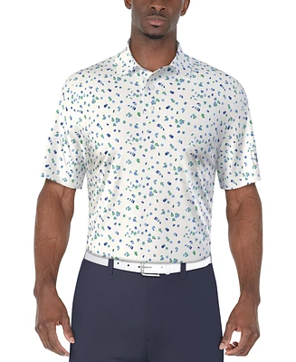 Pga Tour Men's Umbrella Graphic Polo Shirt