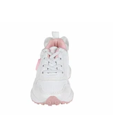 Bebe Toddler Girls Double Layer Bow at Back with Medallion Sneakers