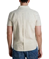 Karl Lagerfeld Paris Men's Regular-Fit Textured Geometric Button-Down Shirt