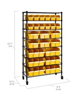 Seville Classics 8-Tier 24 Bin Rack System
