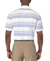 Pga Tour Men's Short Sleeve Striped Golf Polo Shirt
